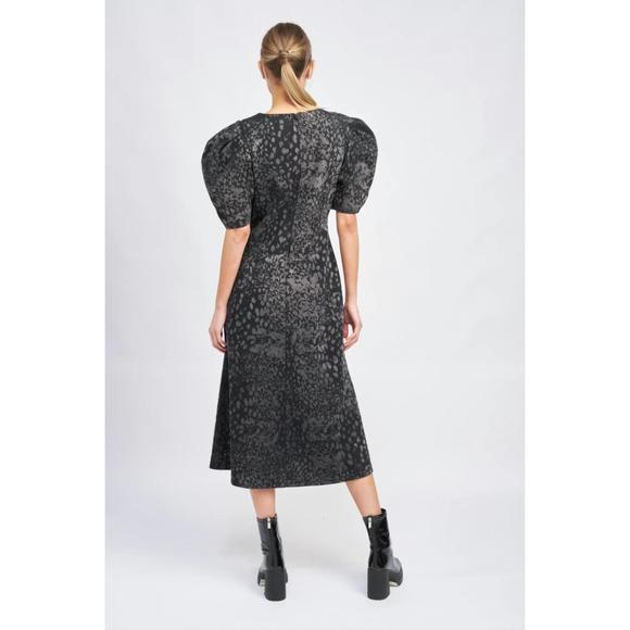 NEW EN SAISON harlow midi dress in charcoal - Picture 4 of 4